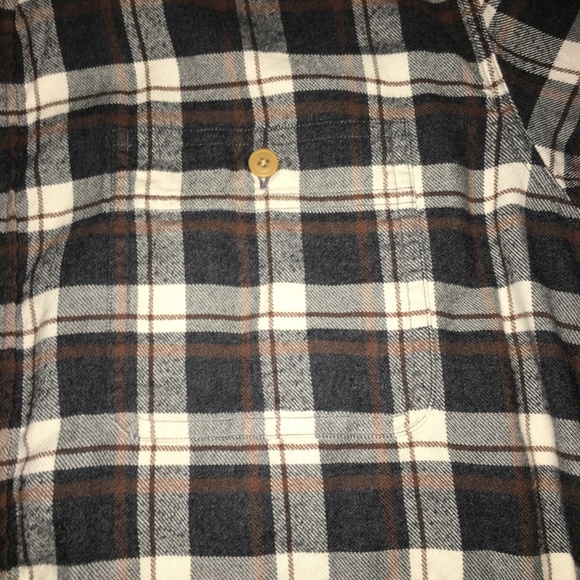 J. Crew Plaid Flannel Black/Brown/White Men's XL - Picture 3 of 4